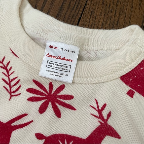 EUC Hanna Andersson two-piece pajama. 3-6mo or 60cm. Nordic holiday Chri… - Picture 6 of 6